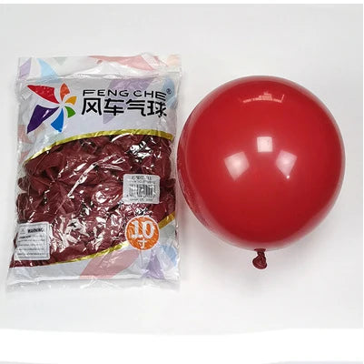 100pcs/bag 10 Inch Fengche Thickened Matte Color Round Latex Balloon for Birthday Wedding Balloons Decoration