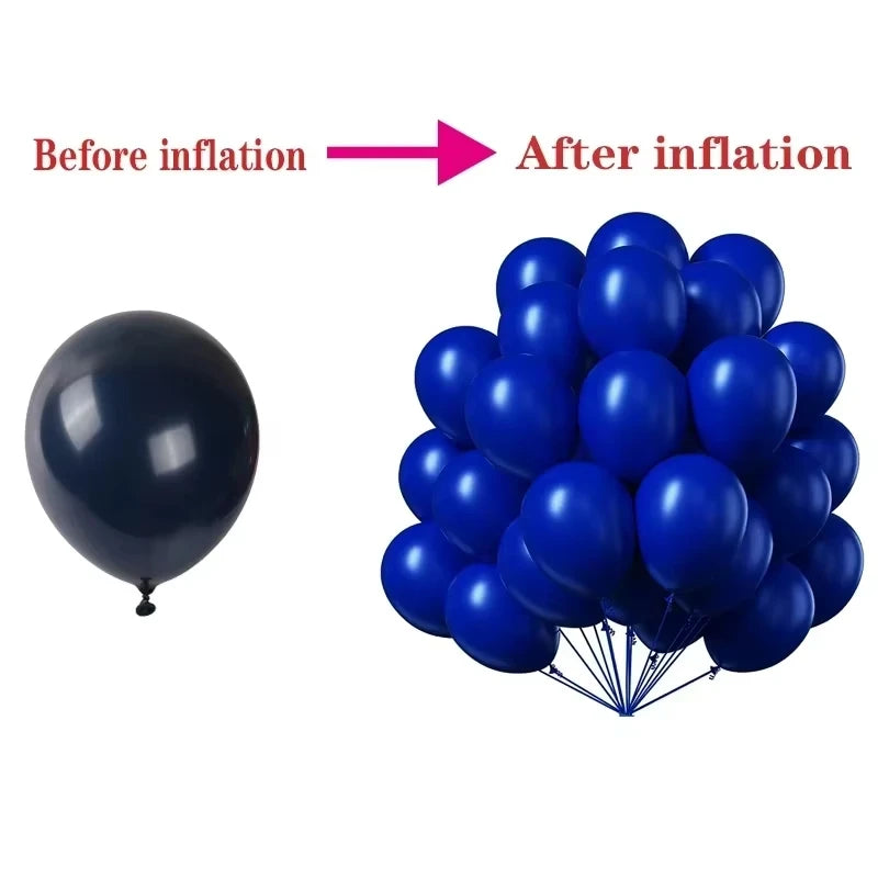 20pcs Pearl Latex Balloon Blue Helium Ball for Wedding Adult Birthday Party Baby Shower Graduation Chinese New Year Decoration