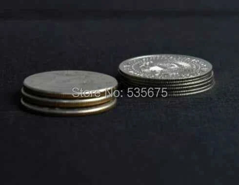 Palming Coins(Half Dollar Version)- Metals,super thin,10pcs,magic trick,gimmick,accessories,mentalism. classic toys