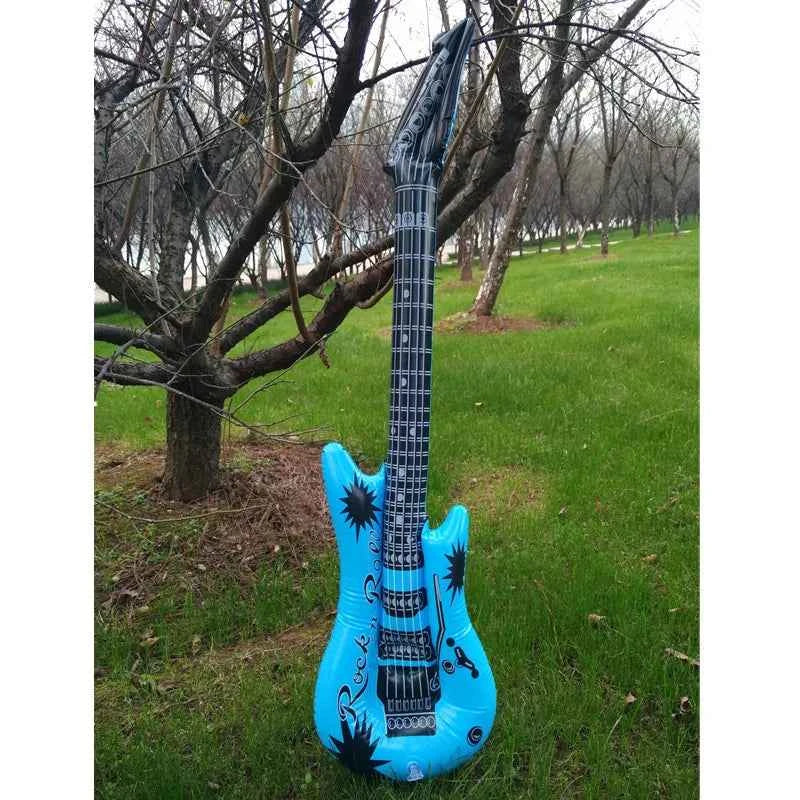 95cm Inflatable Guitar PVC Stage Props Children 's Simulation Inflatable Musical Instrument Explosion Inflatable Toys