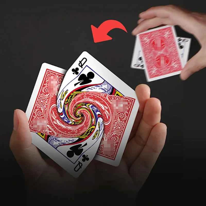 Vortex Magic Tricks Playing Card Connected Poker Change Card Magia Magician Close Up Street Illusions Gimmicks Mentalism Props
