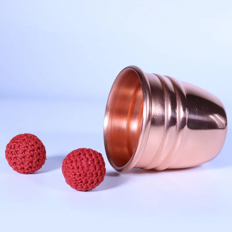 BrilliantMagic Copper Chop Cup Close-Up Magic Tricks for Magicians with Tutorial and Stage Gimmick Unisex Ages 14+