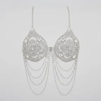 Dazzling Crystal Tassel Bra Chain & Skirt Bikini Body Jewelry Set