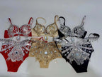 Sparkly Rhinestone Beading Tassel Bikini Sexy Nightclub Stage Wear Fringe Bra High Waist Short DJ Rave Outfit Nightclub Costume