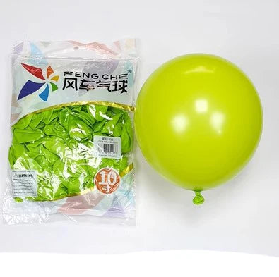 100pcs/bag 10 Inch Fengche Thickened Matte Color Round Latex Balloon for Birthday Wedding Balloons Decoration