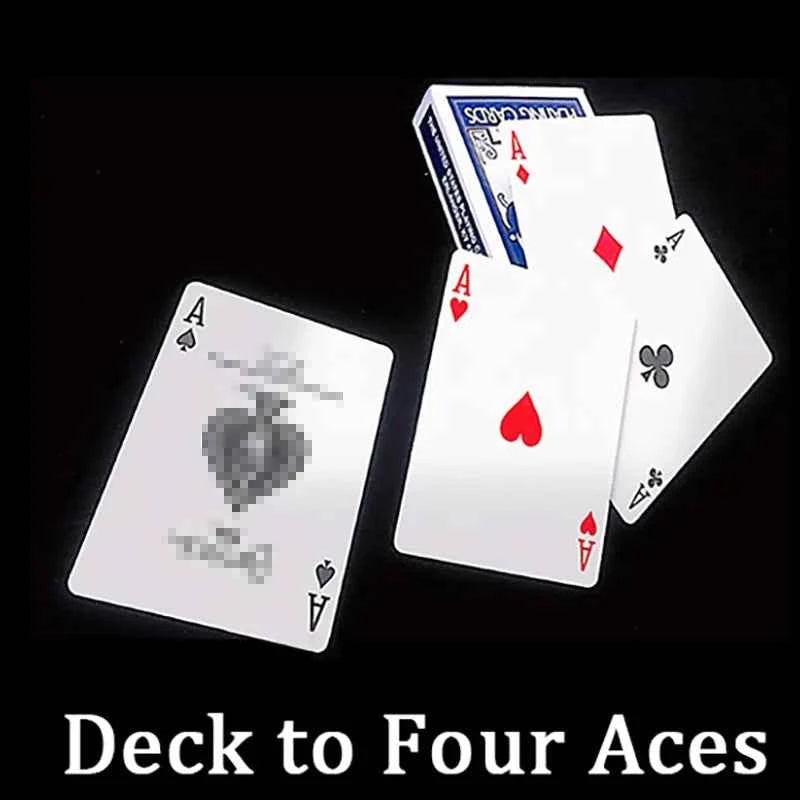 Deck to Four Aces Magic Tricks Aces Cards Appearing Magician Close Up Street Illusion Gimmick Mentalism Magia Toy tour de magie
