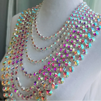 Sparkly Crystal AB Glass Chain Necklace