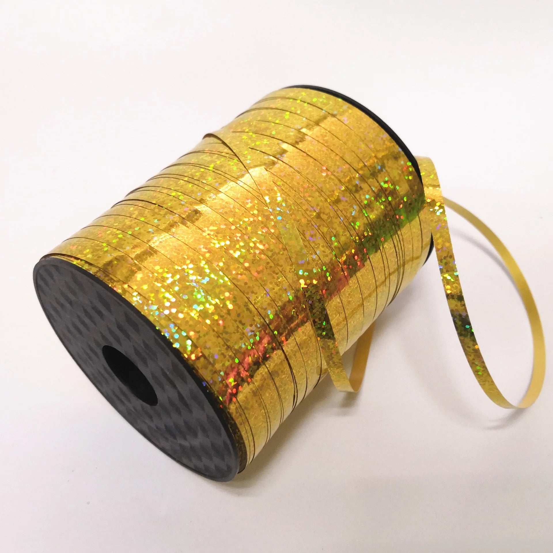 500 Yards Shiny Metallic Gold Crimped Curling Ribbon Balloon String Roll for Gift Wrapping Party Promotional Party Supplies