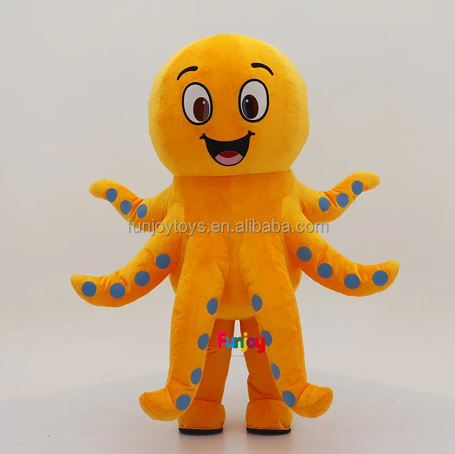 Adult Full Body Inflatable Octopus Costume Walking Ocean Animal Mascot Suit for Party & Entertainment - Big Tim's Magic Emporium
