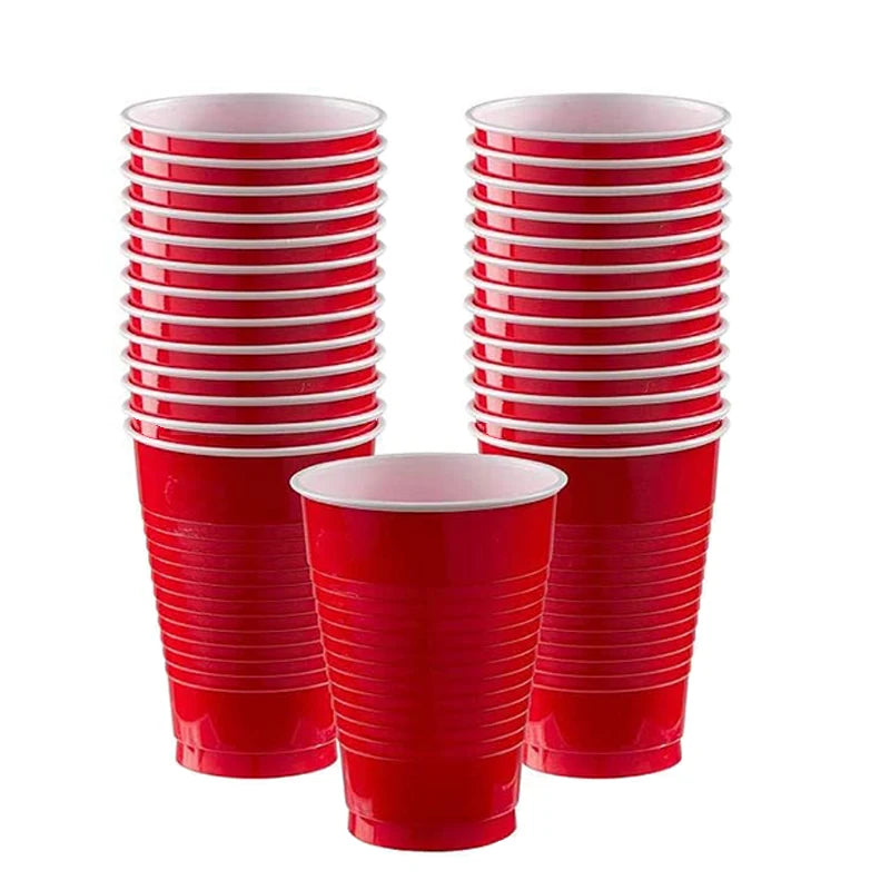 Wedding Party Red Color Party Disposable Party Tableware Cups Plates For Anniversaire Birthday Party Decorations Adult Supplies - Big Tim's Magic Emporium