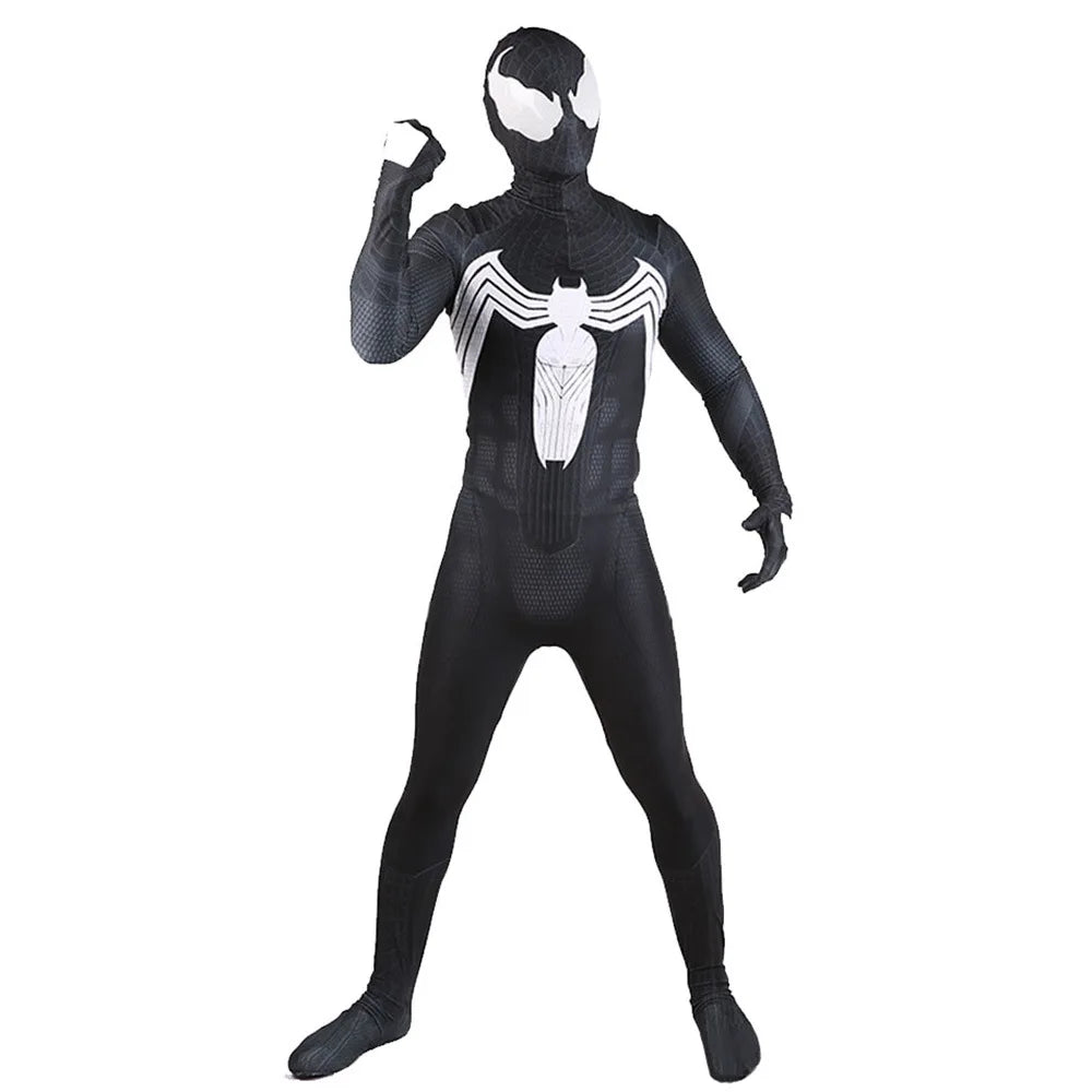 Venom Symbiote Spiderman Costume Superhero Cosplay Spidey Cosplay Halloween Costume Zentai Suits Bodysuit Halloween Disfraces - Big Tim's Magic Emporium