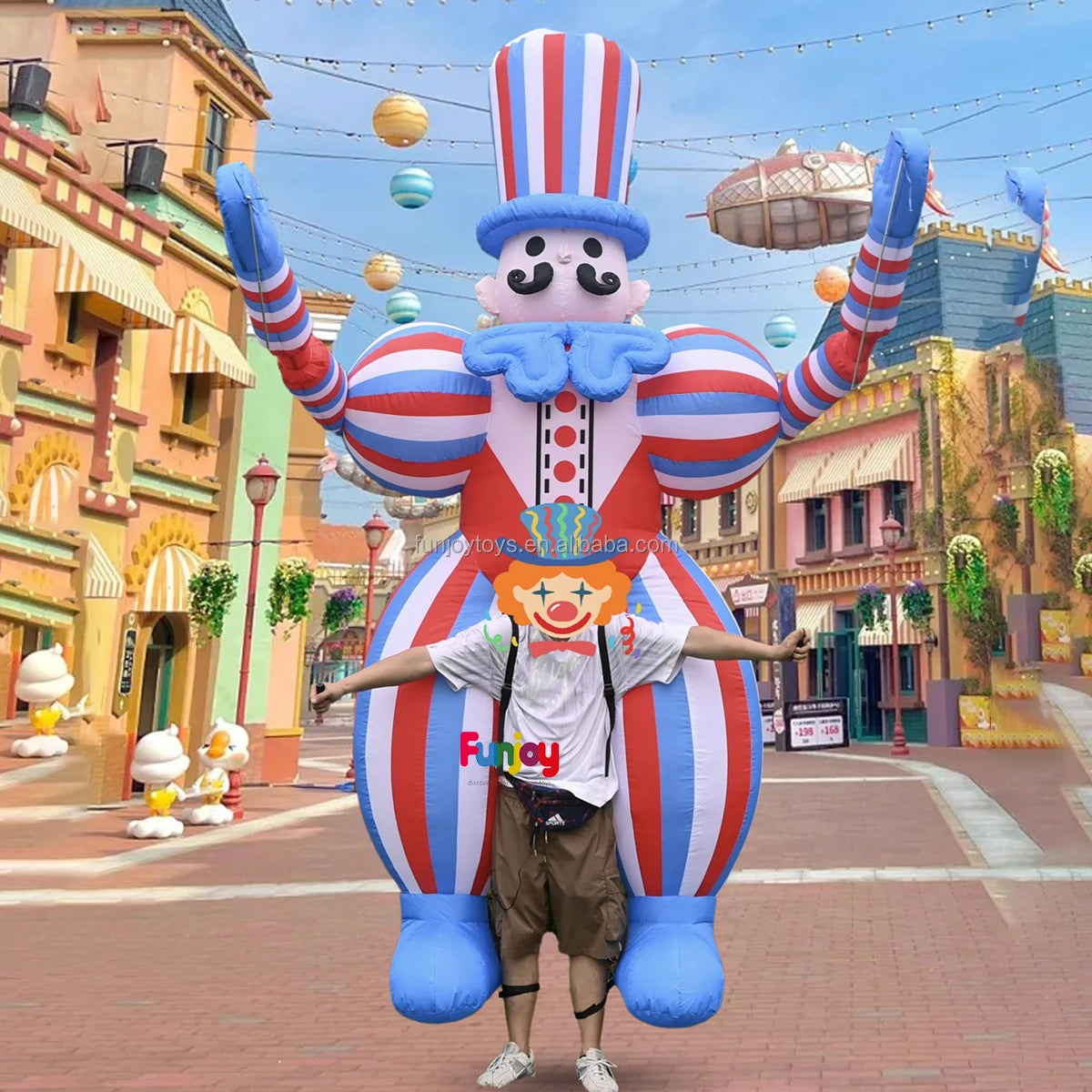 3/3.5m High Inflatable Clown Cartoon Puppet Suit Carnival Parade & Festival Decoration Essential