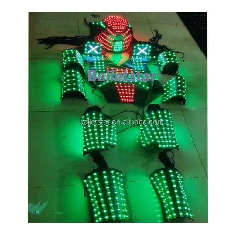 Light up Adult Costumes Performer Show Dance El Wire Led Robot Tron Laser Costume - Big Tim's Magic Emporium