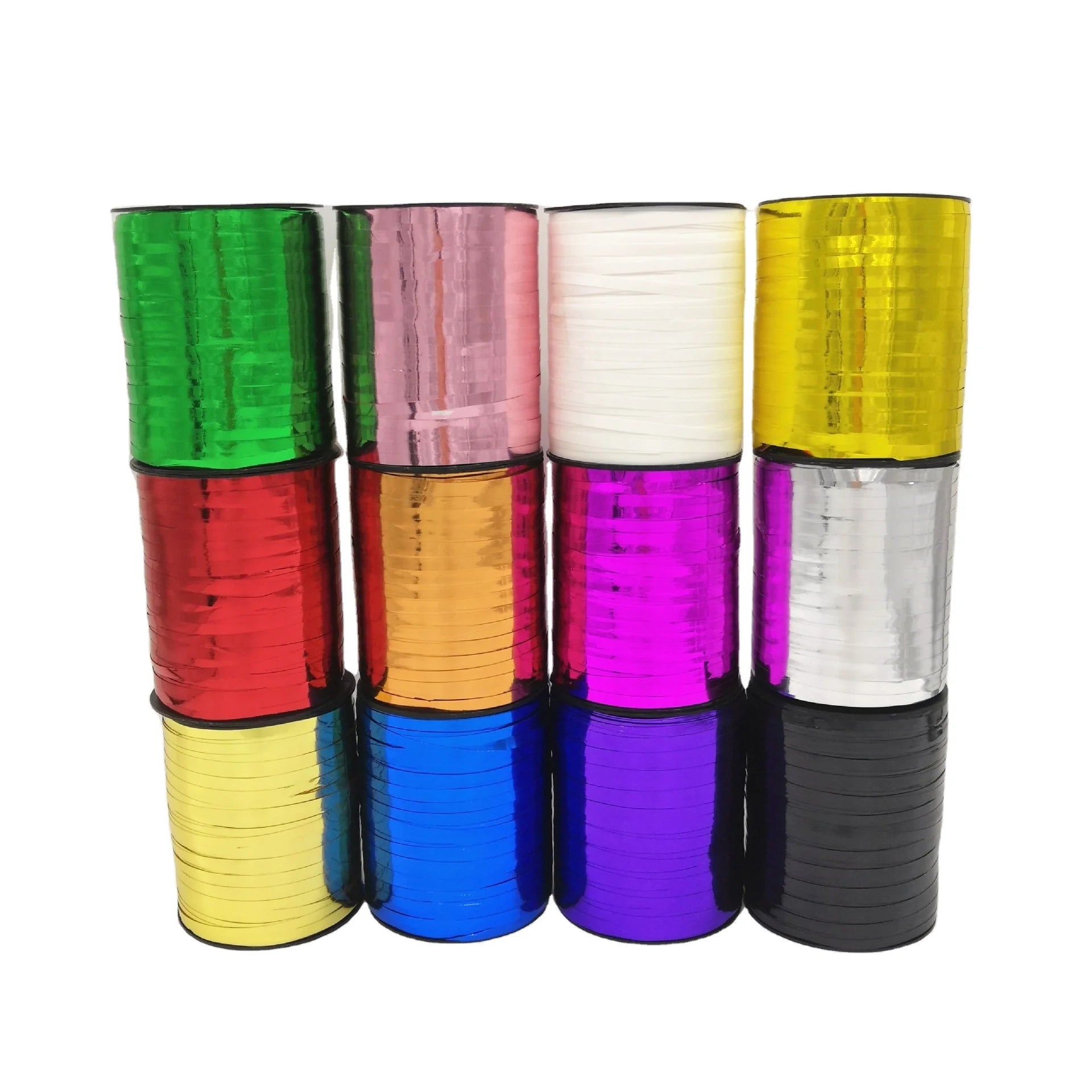 500 Yards Shiny Metallic Gold Crimped Curling Ribbon Balloon String Roll for Gift Wrapping Party Promotional Party Supplies