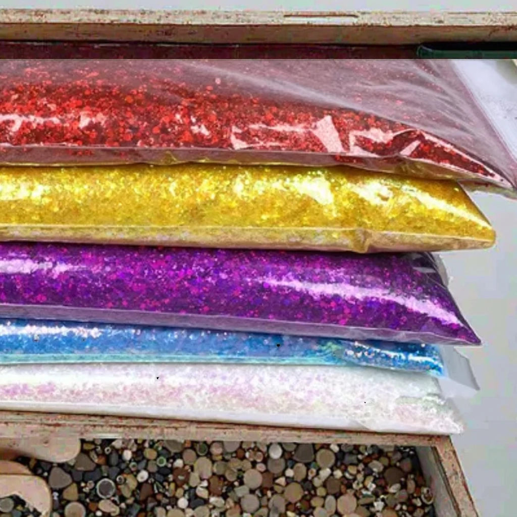 Bulk Bubble Glitter 3D Chunky Glitter Powder for Balloons Epoxy Resin Snow Globe Making Resin