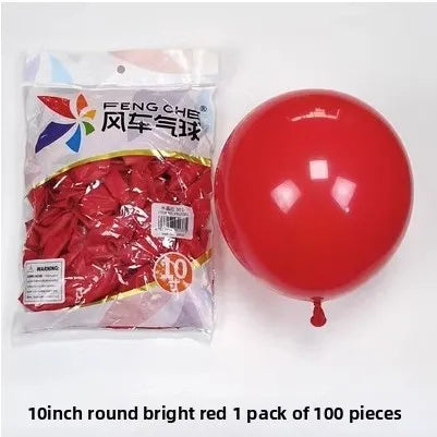 100pcs/bag 10 Inch Fengche Thickened Matte Color Round Latex Balloon for Birthday Wedding Balloons Decoration