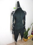 Rhinestone Swallowtail Showgirl Bodysuit – Tuxedo Tails Stage Performance Costume