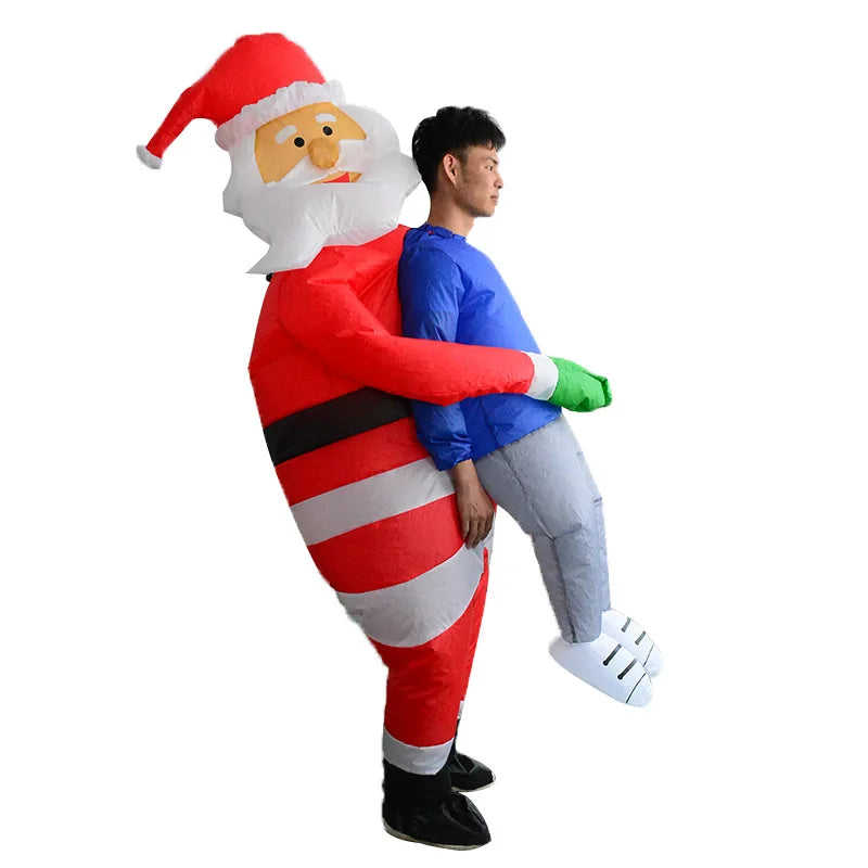 Alien Costume for Adult Children Halloween Costume Inflatable Suit Funny Party Blow up Ghost Hug Me Green Carton 100% Polyester - Big Tim's Magic Emporium