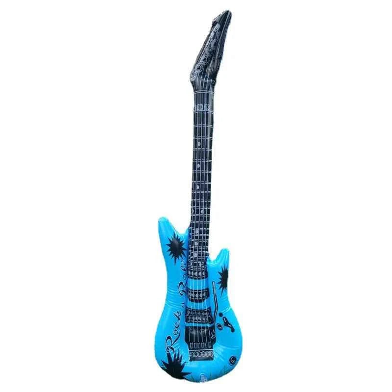 95cm Inflatable Guitar PVC Stage Props Children 's Simulation Inflatable Musical Instrument Explosion Inflatable Toys