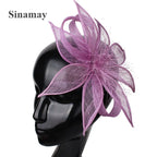 16cm Sinamay Floral Bow Fascinator Hair Clip Kentucky Derby Cocktail Tea Party Hat