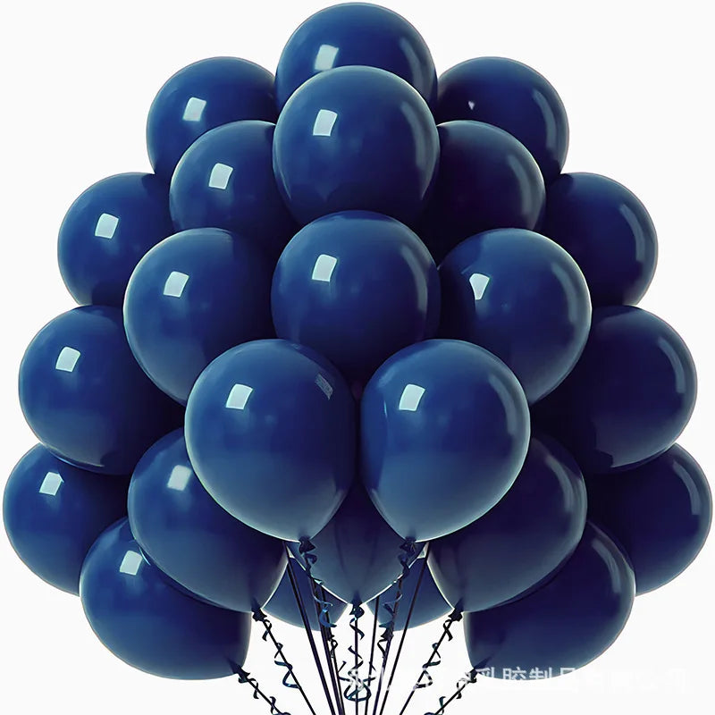 20pcs Pearl Latex Balloon Blue Helium Ball for Wedding Adult Birthday Party Baby Shower Graduation Chinese New Year Decoration