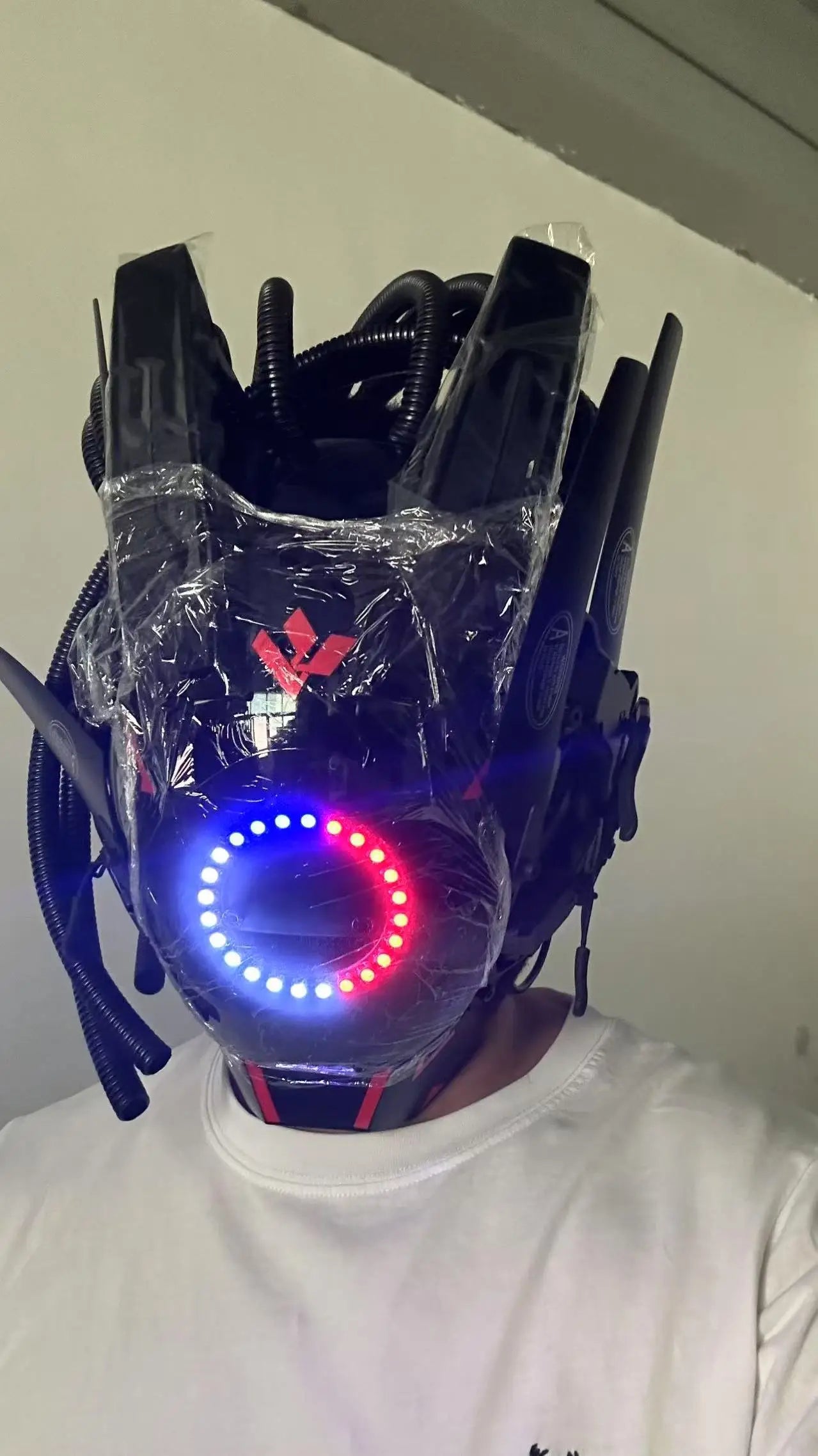 Phantom Halloween Carnival Party Light up Funny LED Mask New Design Luminous Cyberpunk LED Mask