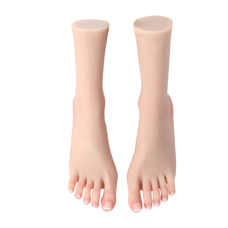 Top Quality Silicone Female Mannequin Short Leg Lifelike Legs Mannequins Woman Feet Shoes Socks Display Model