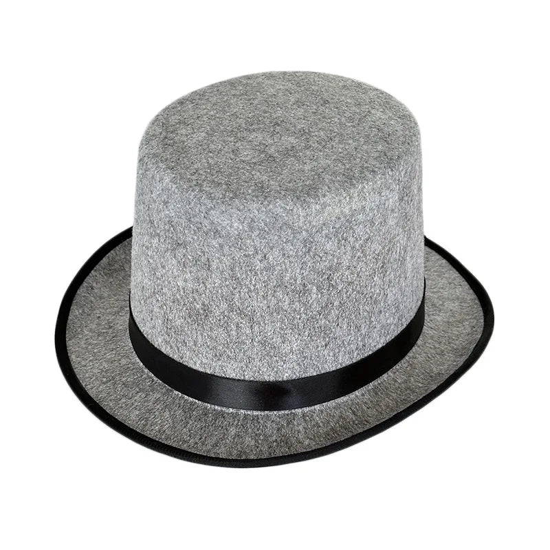 Stylish Top Hat for Adults Magician & Gentleman Formal Costume for Halloween Party & Cosplay Elegant Festive Party Hat