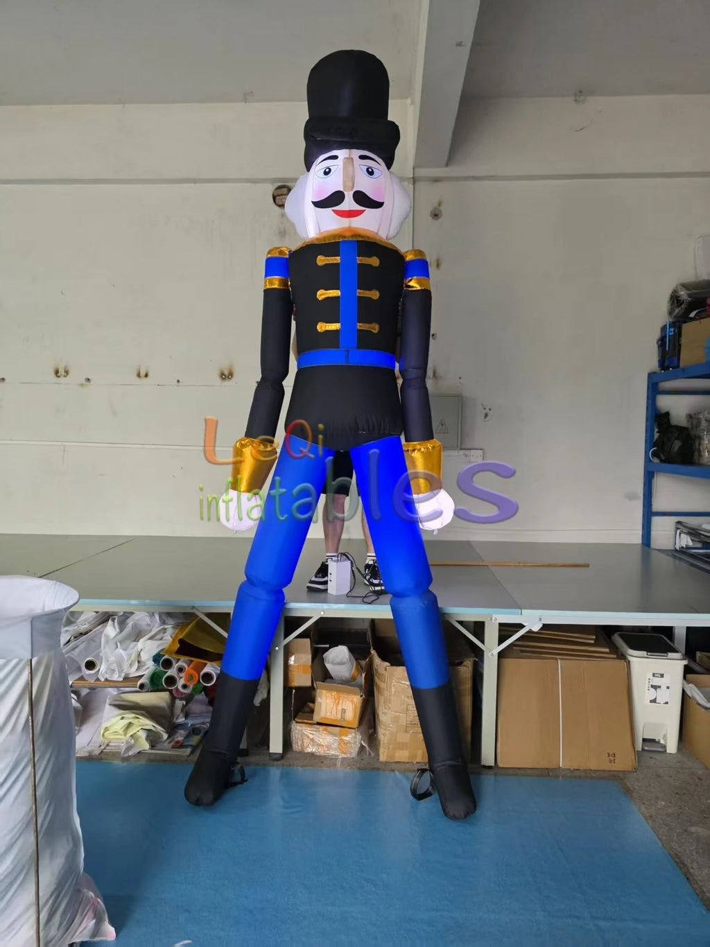 Outdoor Led Lighting 3.5m Inflatable the Nutcracker air Puppet Inflatable Puppets Costume for Parade