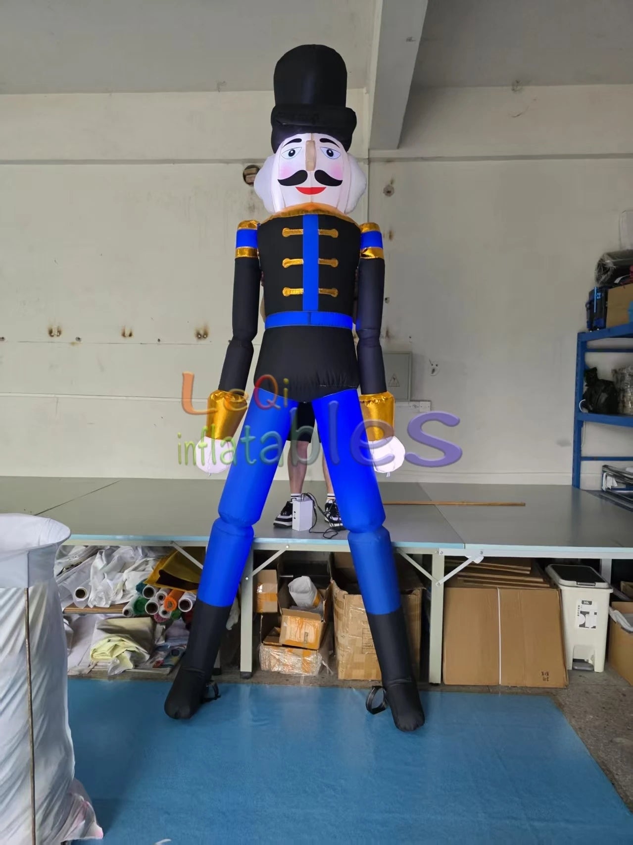 Outdoor Led Lighting 3.5m Inflatable the Nutcracker air Puppet Inflatable Puppets Costume for Parade