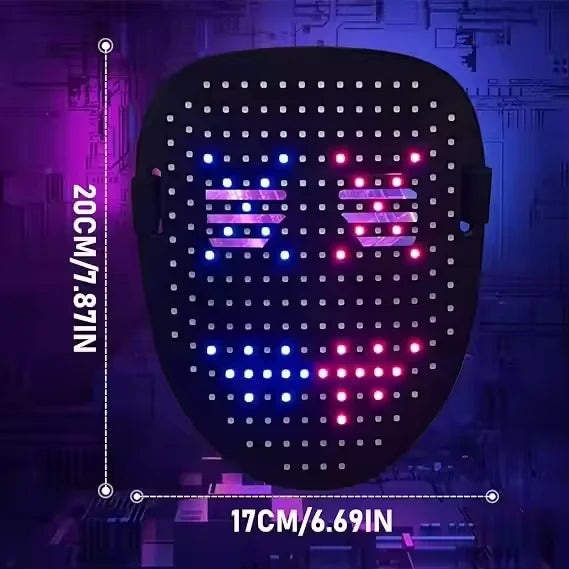 Shining Funny Custom DIY Face Mask Halloween Party LED Light Face Mask - Big Tim's Magic Emporium