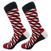 Men's Funny Socks Fine Paragraph Diamond Pattern Argyle Three-dimensional Tube Geometric Funny Large Size Combed Cotton