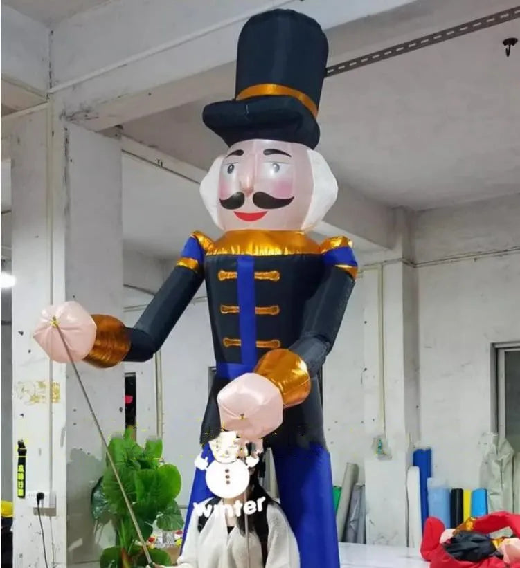 Outdoor Led Lighting 3.5m Inflatable the Nutcracker air Puppet Inflatable Puppets Costume for Parade