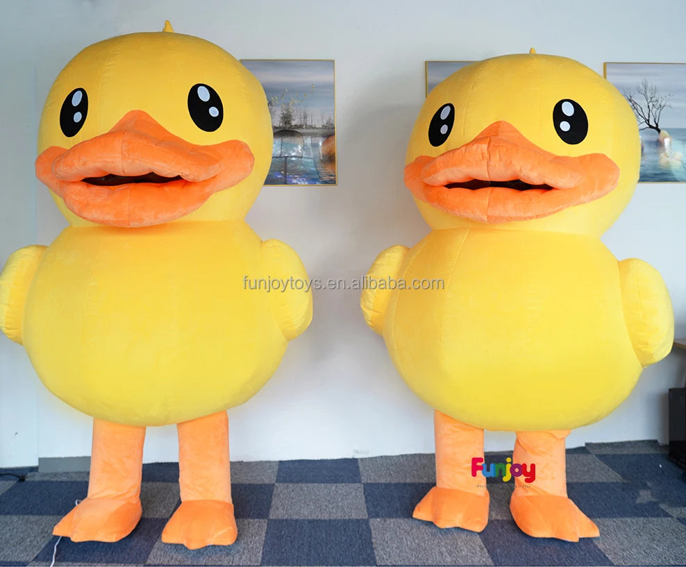 Funny Furry Cosplay Inflatable Duck Costume Plush Mascot Suit for Adults for Carnival & Halloween Celebrations for Men Women - Big Tim's Magic Emporium