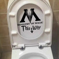 Ministry Of Magic Bathroom Vinyl Wall Sticker Home Decor Toilet Decal Toilet Art Decoration DIY Stickers Y131