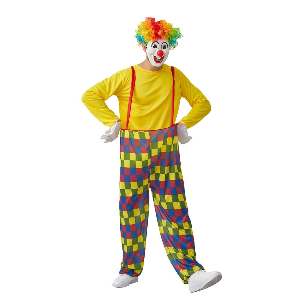Men Carnival Party Cosplay Clown Suit Fancy Adult Clown Costume - Big Tim's Magic Emporium