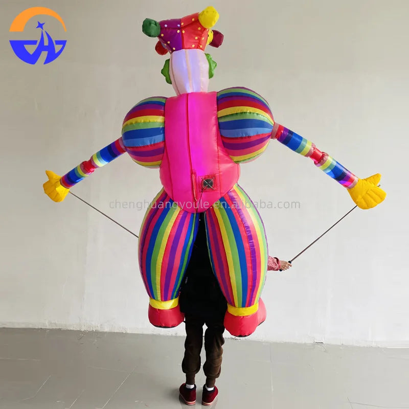 Outdoor Super Circus Joker Inflatable Clown Model Puppet Light Oxford Cloth, Durable Suitable for Parades Advertising Equipment