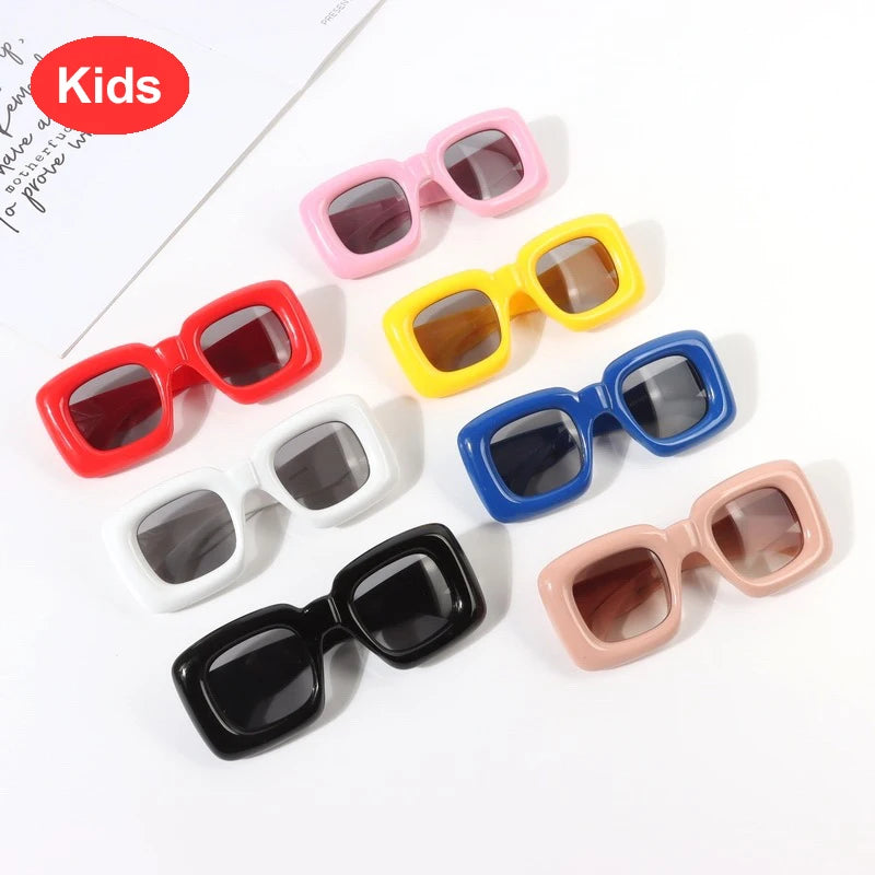 2023 Multi Colors New Unique Fashion Design Y2K Funny  Square Kids Baby Sunglasses for Decoration Eyewear - Big Tim's Magic Emporium