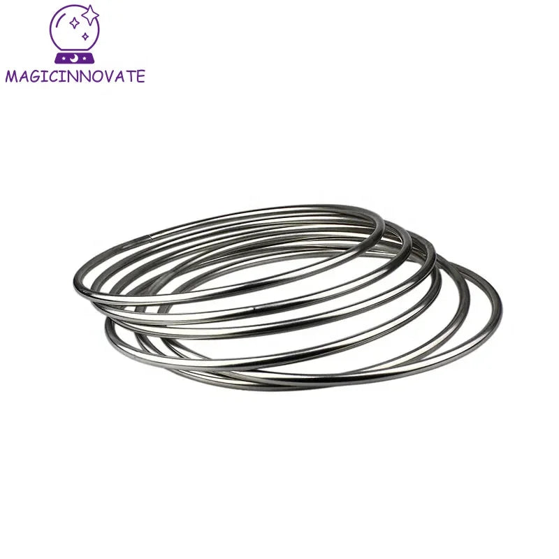 Six Connected Rings Kit 6 Linking Rings with Magnet Steel Pipe Diameter 31cm Street Magic Tricks Magic Props - Big Tim's Magic Emporium