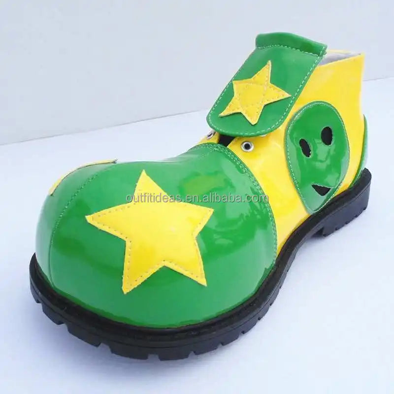 New With Box Unisex Men Trendy Dress Witch Magic Clown Shoes Halloween Party Shoes Circus Fancy Dress Burlesque Clown Shoes