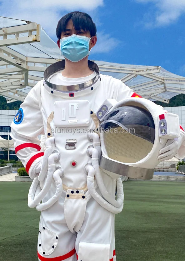 Efun MOQ 1 PC Simulated Astronaut Helmet Space Suit Spaceman Mascot Costume Cosplay Stage Performance Astronaut Space Costume