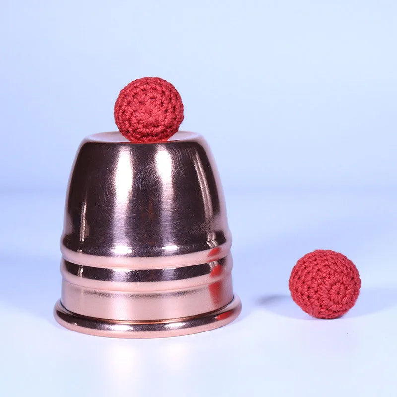 BrilliantMagic Copper Chop Cup Close-Up Magic Tricks for Magicians with Tutorial and Stage Gimmick Unisex Ages 14+