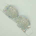 Premium All-Over Rhinestone Glamour Set – High-Brilliance Crystal Costume Top & Belt Set for Showgirls, GoGo Dancers & Raves