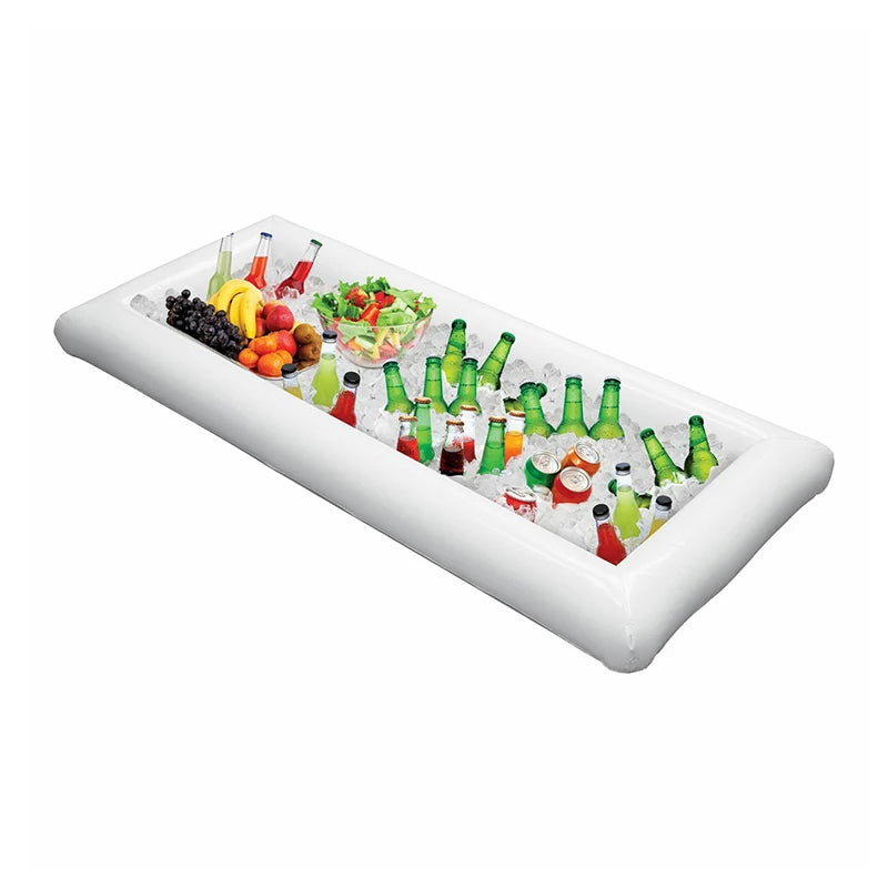 Party Inflatable Salad Bar Buffet Pool Inflatable Ice Bucket Outdoor Swimming Pool Drink Float Holder Food Supplies Toy Stand