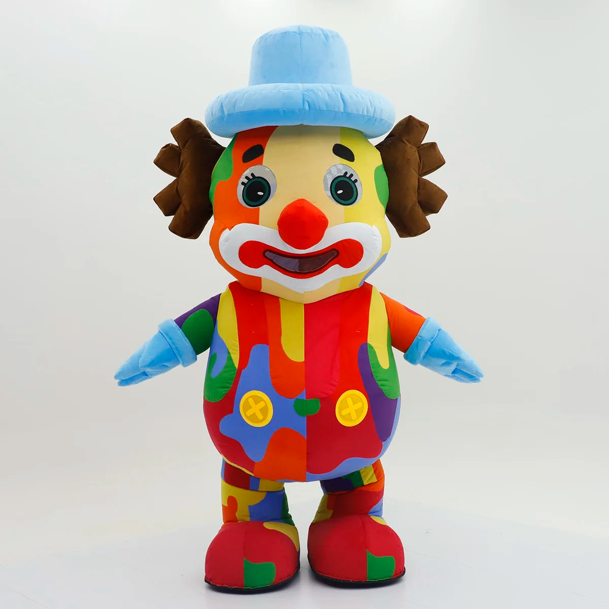 New Inflatable Adult Circus Clown Mascot Costume  Colorful Dance-Performance Outfit for Professional Clowns & Event Performers - Big Tim's Magic Emporium