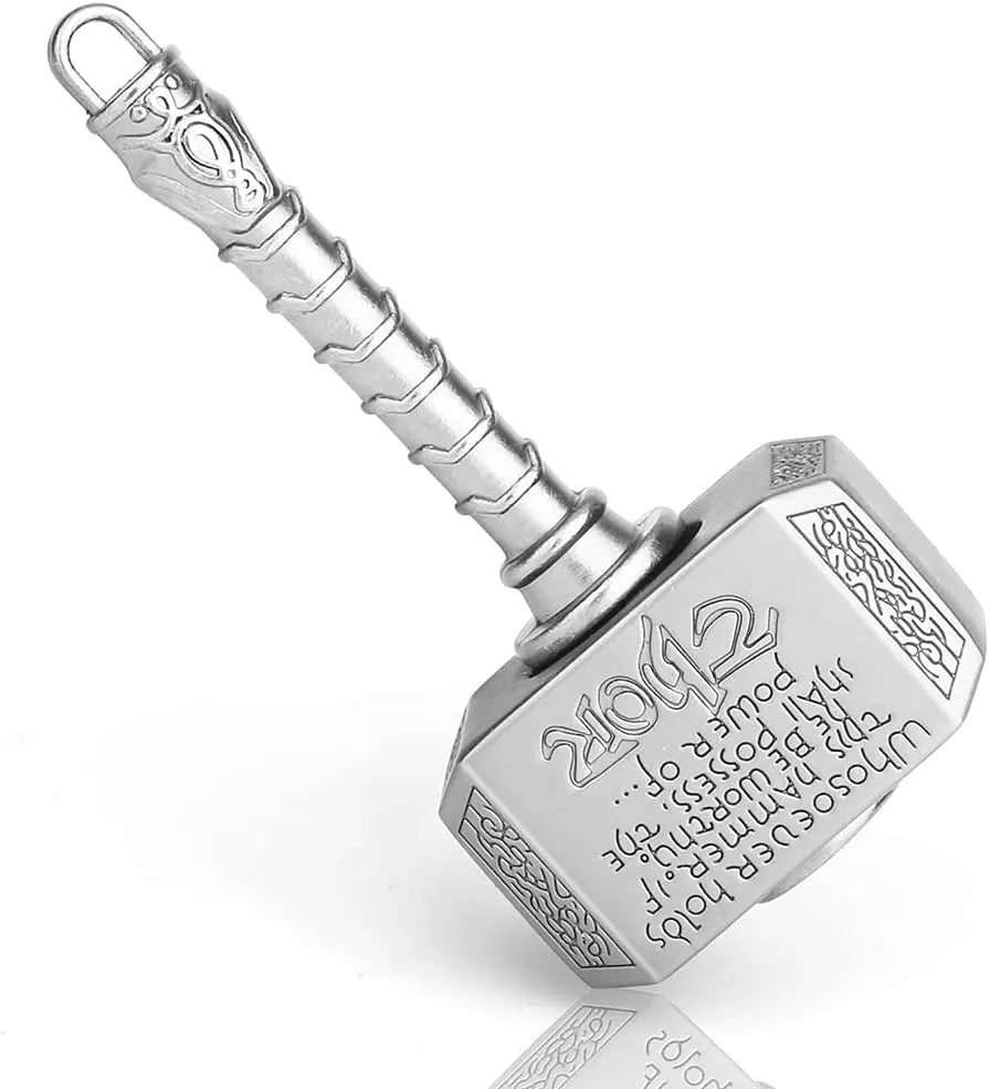 Metal Sensory Fidget Spinner Toy Thor's Hammer Resistance Anxiety Stress Relief Funny Fidget Toys for Kids Birthday Adult Gifts