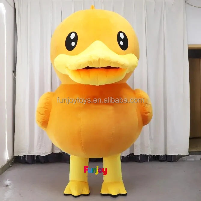 Funny Furry Cosplay Inflatable Duck Costume Plush Mascot Suit for Adults for Carnival & Halloween Celebrations for Men Women