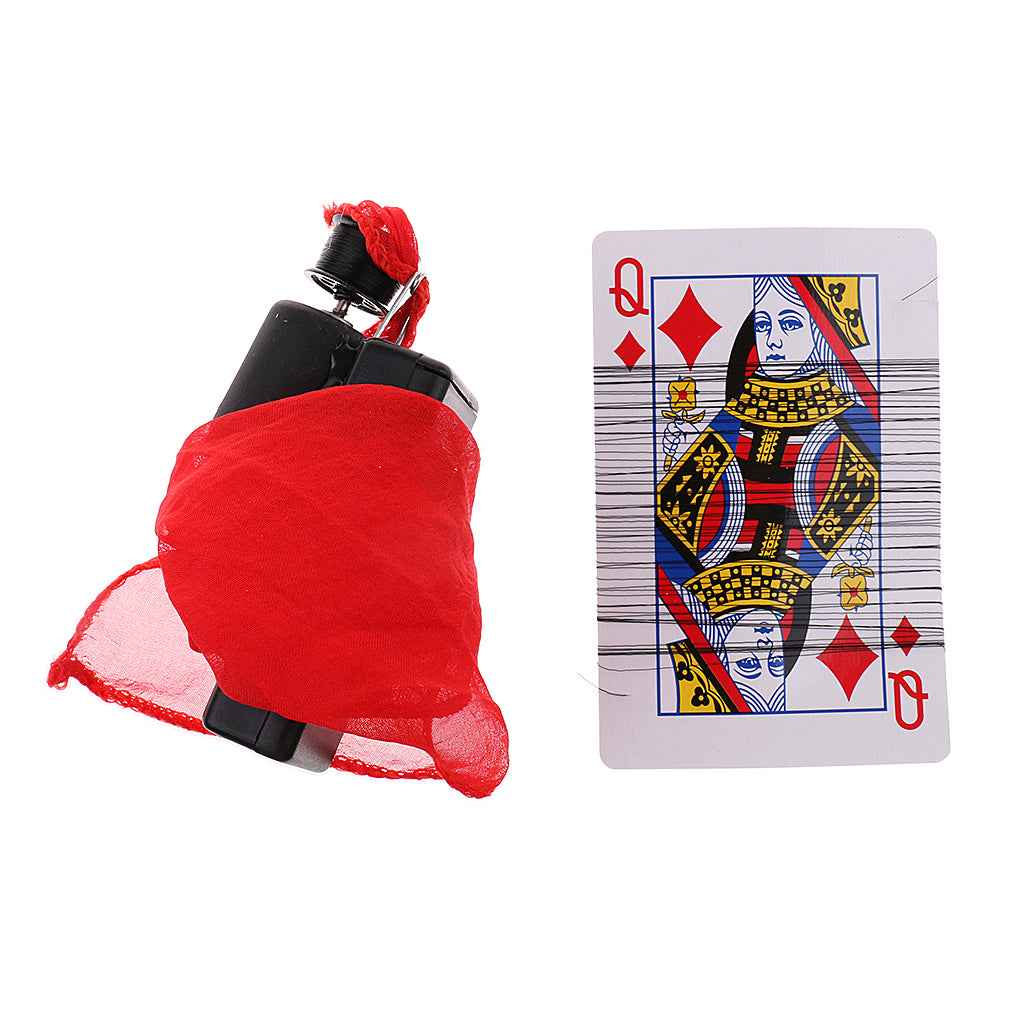 Super Flying Silk Power Reel Poker Trick Accessories Stage Prop Funny Parts Electronic Prop Magic Tricks Stage Accessories