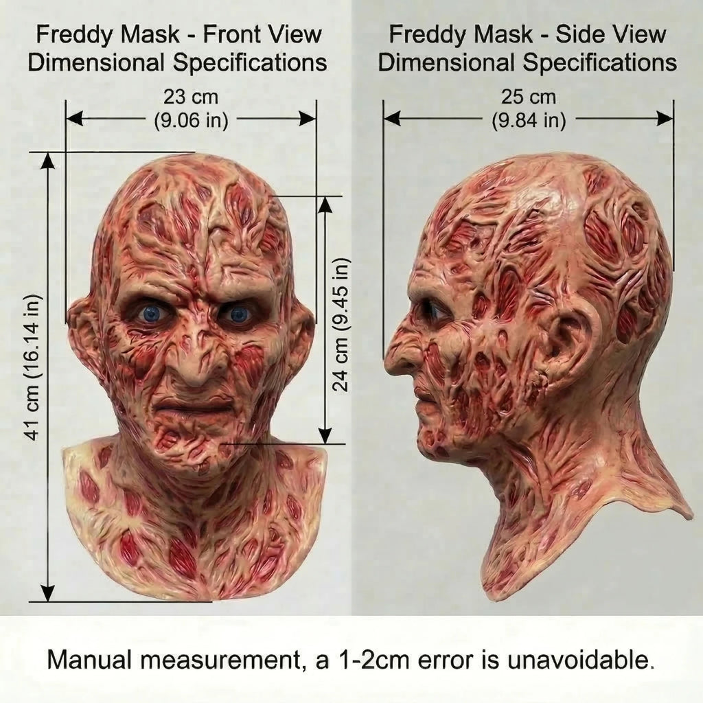 Realistic Burned Scars Latex Full Face Mask Funny & Goofy Trendy Halloween Cosplay Prop Adult Costume Parties Haunted House - Big Tim's Magic Emporium