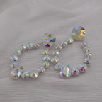 Sparkly Glass Crystal Oval Statement Drop Earrings Drag Queen Stage Jewelry
